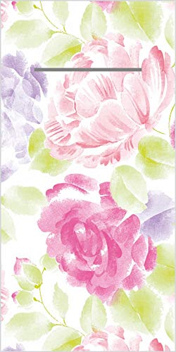 Mank GmbH Besteckservietten aus Airlaid 40 cm x 40 cm 1/8 Falz mit Besteckschlitz für Gastronomie und Feiern 75 Stück Hochzeit Frühling Floral Blumen Bestecktasche Valerie von Mank GmbH