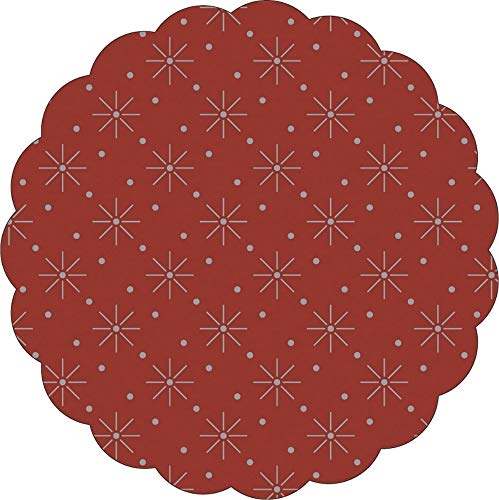 Mank Deckchen mit Sterne - Punkte Prägung | Tassendeckchen aus Tissue | Ø 80mm | 250 Stück (Bordeaux) von Mank GmbH