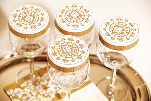 Mank DrinkSafe Caps aus Mattkarton | 200 Stück, Ø 74mm | Trinkschutz Glasabdeckung | ideal für Gastronomie | Pascal (Gold) von Mank GmbH