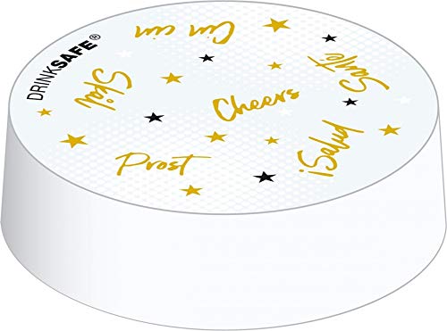 Mank GmbH DrinkSafe Caps aus Mattkarton Trinkschutz Glasabdeckung ideal für Gastronomie Silvester Party 200 Stück Ø 74 mm Cheers von Mank GmbH
