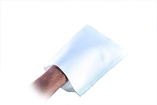Mank GmbH Einweg Waschhandschuh aus Airlaid Einmalwaschlappen Einmal Handschuh Pflege Hygiene Kosmetik Weiß 16x22 cm 50 Stück von Mank GmbH
