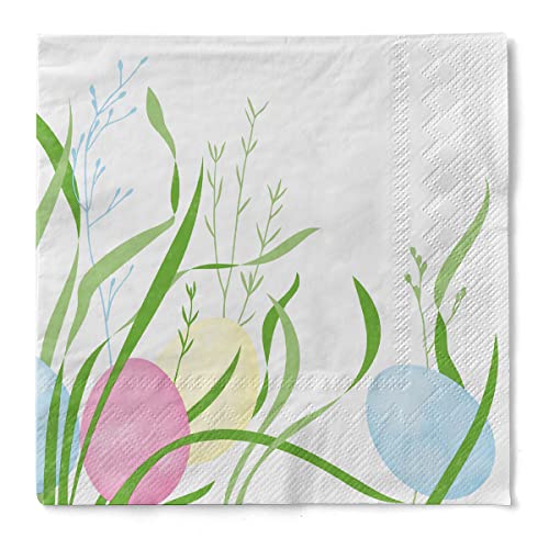 Mank GmbH Servietten aus Tissue 33 x 33 cm 1/4 Falz Dinner Serviette hochwertige Einmal Serviette 100 Stück Ostern Osterservietten Oster Eier von Mank GmbH