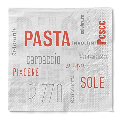 Mank Servietten aus Tissue 40 x 40 cm | 1/4 Falz Dinner Serviette | hochwertige Einmal-Serviette | 100 Stück | Pasta von Mank GmbH