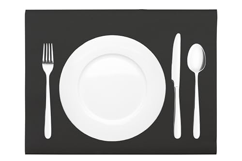 Mank Tischset aus Airlaid Uni | Tischsets 40 x 30 cm für Gastronomie und Feiern |100 Stück (Schwarz) von Mank GmbH