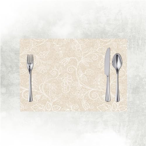 Mank Tischsets aus Airlaid 40 cm x 30 cm | Platzset aus stoffähnlichem Material | für Gastronomie und Feiern ideal | 100 Stück | Darlyn (Hellbraun) von Mank GmbH