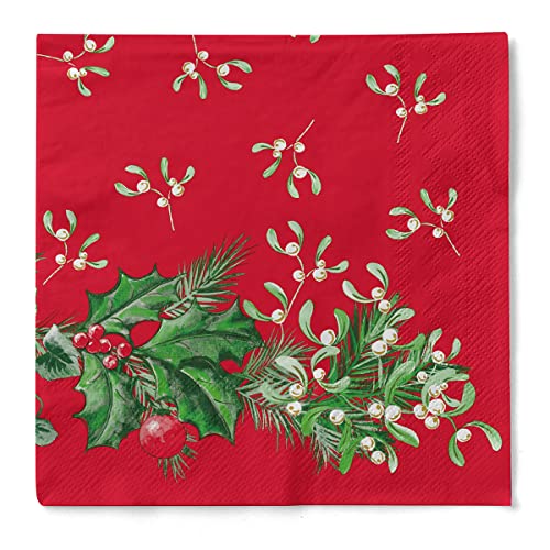 Mank Tissue-Servietten 40x40 cm | Premium Einweg-Serviette | saugstark | perfekt für Weihnachtsfeiern & Adventsfeiern | Weihnachtsservietten | 100 Stück | Elise von Mank GmbH