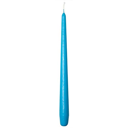 Mank GmbH Premium Spitzkerzen | Kerzen | Leuchterkerzen | Halterkerzen | Lange Kerzen | Deko Kerzen | Ø 22 mm x 280 mm | 24 Stück | Brenndauer ca. 10 Std. | (Aquablau) von Mank GmbH