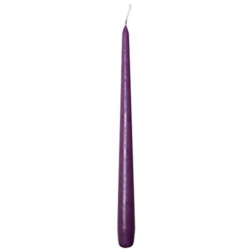 Premium Spitzkerzen | Kerzen | Leuchterkerzen | Halterkerzen | Lange Kerzen | Deko Kerzen | Ø 22 mm x 280 mm | 24 Stück | Brenndauer ca. 10 Std. | (Aubergine) von Mank GmbH