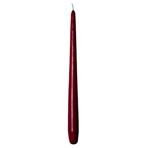 Premium Spitzkerzen | Kerzen | Leuchterkerzen | Halterkerzen | Lange Kerzen | Deko Kerzen | Ø 22 mm x 280 mm | 24 Stück | Brenndauer ca. 10 Std. | (Bordeaux) von Mank GmbH