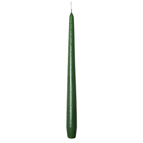 Premium Spitzkerzen | Kerzen | Leuchterkerzen | Halterkerzen | Lange Kerzen | Deko Kerzen | Ø 22 mm x 280 mm | 24 Stück | Brenndauer ca. 10 Std. | (Dunkelgrün) von Mank GmbH