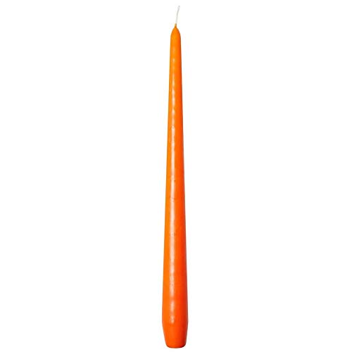 Premium Spitzkerzen | Kerzen | Leuchterkerzen | Halterkerzen | Lange Kerzen | Deko Kerzen | Ø 22 mm x 280 mm | 24 Stück | Brenndauer ca. 10 Std. | (Orange) von Mank GmbH