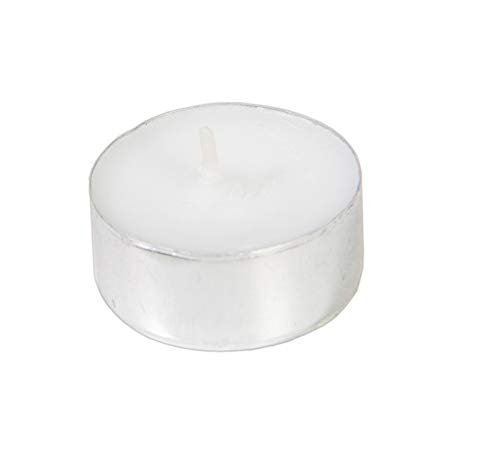 Teelichter in Weiß | Teelichte | Kerzen | unbeduftet | Größe ca. 2,2 cm hoch, Ø 3,8 cm | Brenndauer ca. 8 Stunden | 50 Stück von Mank GmbH
