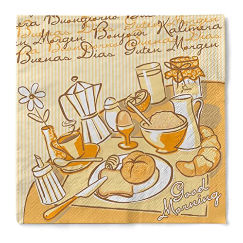 Mank GmbH Tissue-Servietten 33x33 cm | Premium Einweg-Serviette | saugstark | perfekt für den Frühstücksservice oder das Café | 100 Stück | New Day Mank GmbH Tissue-Servietten 33x33 cm | Premium Einweg-Serviette | saugstark | perfekt für den Frühstücksservice oder das Café | 100 Stück | New Day von Mank GmbH