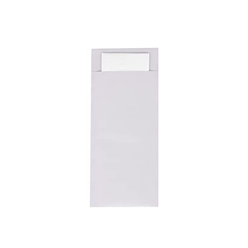 Mank Bestecktasche | 85 x 200 mm | mit 2-lagiger Tissue-Serviette in Weiß | Besteckhülle | Besteckbeutel in verschiedenen Farben | (Altrosa, 100) von Mank