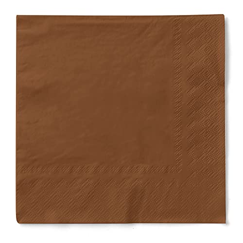 Bronzefarbene 3-lagige Tissue-Servietten 33 x 33 cm - Saugstarke Einmal-Servietten, 100er-Pack, 1/4-Falz - Perfekt für Hochzeiten, Feiern & Gastronomie von Mank