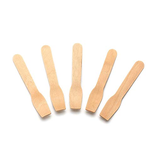 MANK Eislöffel aus Holz, 95 mm, 300 Stück – Nachhaltige Einweglöffel für Eis, Desserts & Frozen Yogurt aus FSC®-zertifiziertem Holz – Umweltfreundlich, stabil & geschmacksneutral von Mank