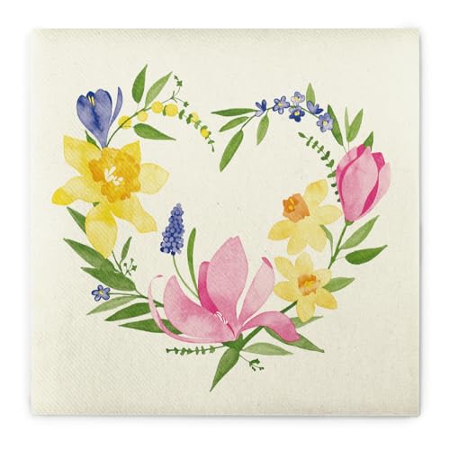 Mank Airlaid Serviette Laura 40 x 40 cm, 50 Stück stoffähnliche Einweg Servietten mit Blumenmotiv, Floral Frühling Sommer Blumen, Champagner & Beige, Hochzeit Mank Airlaid Serviette Laura 40 x 40 cm, 50 Stück stoffähnliche Einweg Servietten mit Blumenmotiv, Floral Frühling Sommer Blumen, Champagner & Beige, Hochzeit von Mank