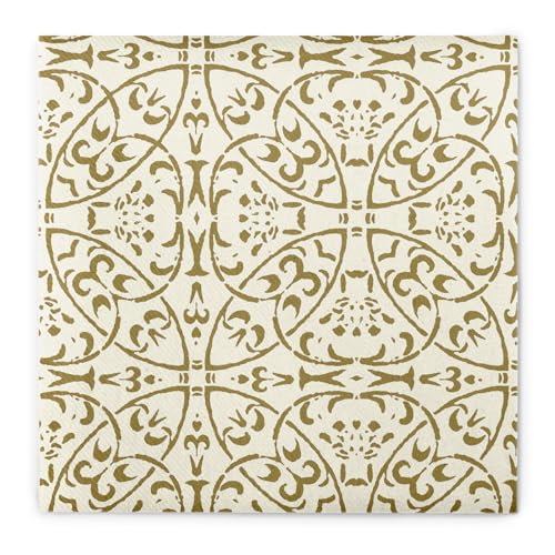 Mank Airlaid-Servietten 40x40 cm | Premium Einweg-Serviette | textilähnlich und saugstark | perfekt für Hochzeit & Partys | 50 Stück | Claudio (Champagner-Gold) von Mank