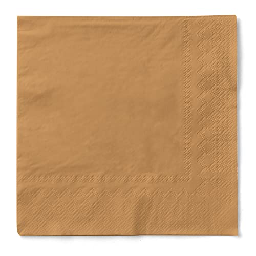 Mank Cocktail-Serviette | Servietten aus Tissue 25 x 25 cm ¼ Falz | Premium Einweg-Serviette | Basic | 100 Stück | praktische Einmal-Serviette für Gastronomie und Feiern | (Sand, 25 x 25 cm) von Mank