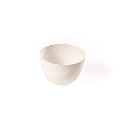 Mank Dipschale aus Zuckerrohr in Weiß Ø 80xH54mm, Bio Einweg Snackschüssel Schüssel Schale Salatschüssel, 20 Stück von Mank