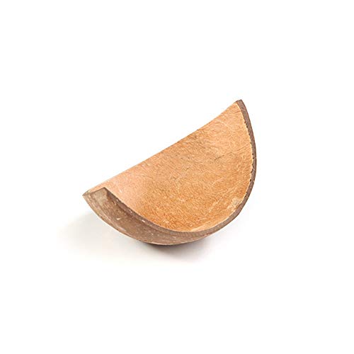 Mank Schale in Braun aus echter Kokosnuss, 100 x 65 x H 15/50 mm, 10 Stück – Nachhaltige Natur-Schale für Fingerfood, Snacks, Deko & Catering – Tropisch rustikales Design von Mank