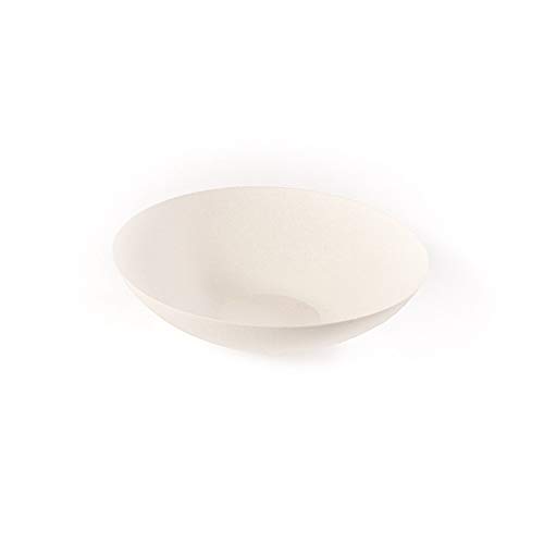 Mank Teller aus Zuckerrohr in Weiß rund Ø180xH45mm, Bio Einweg Salatteller Menueteller Suppenteller Einwegteller, 20 St. von Mank