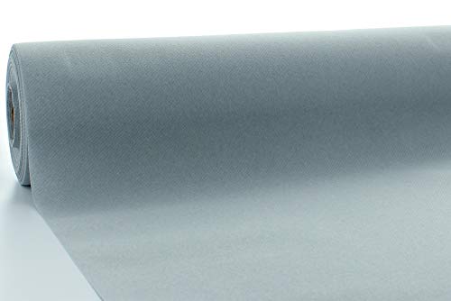 Mank Tischdeckenrollen Uni | Rollenware 120 cm x 25m aus Airlaid stoffähnlich Tischdecke für Gastronomie | (Grau, 120 cm x 25 m) von Mank
