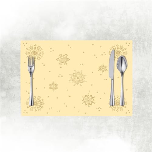 Mank Tischset aus Airlaid | Tischsets 40 x 30 cm für Gastronomie und Feiern | Weihnachten | 100 Stück | Cristal (Creme) von Mank