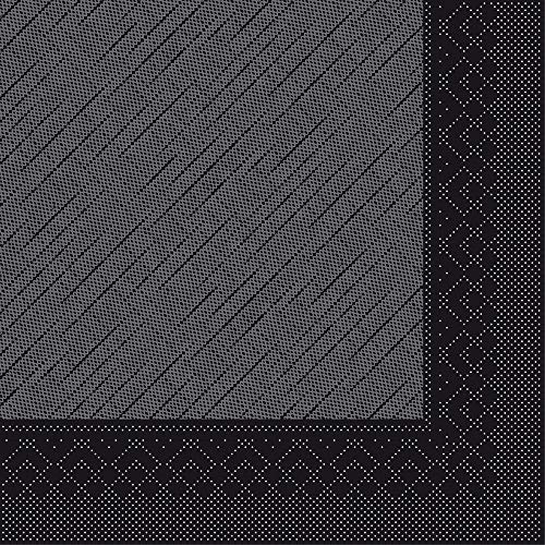 Mank Tissue Deluxe Servietten 40x40 cm | Premium Einweg-Serviette | saugstark | perfekt für Hochzeit & Partys | 50 Stück | (Schwarz) von Mank