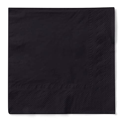 Schwarze 3-lagige Tissue-Servietten 40 x 40 cm - Saugstarke Einmal-Servietten, 100er-Pack, 1/4-Falz - Perfekt für Feiern, Gastronomie & Events von Mank