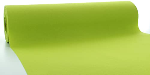 Tischband / Tischläufer in kiwi-grün von Mank; 40cm x 24m, alle 120cm perforiert, Material: 70g Airlaid von Mank