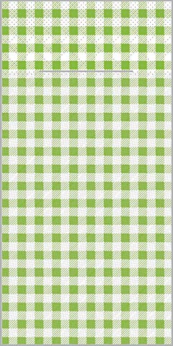Tissue Deluxe Besteckservietten 40 x 40 cm 1/8-Falz | mit Besteckschlitz für Gastronomie und Feiern | 75 Stück | Robin (Hellgrün) von Mank
