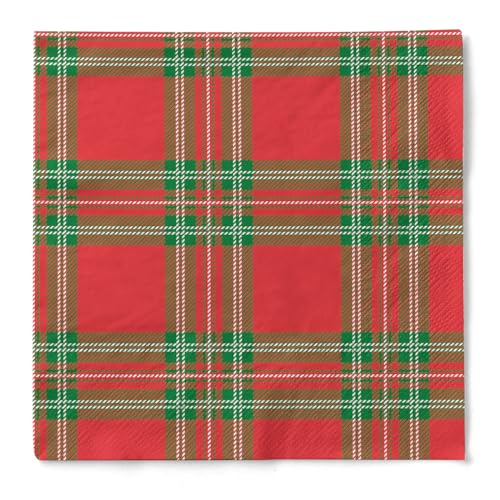 Mank Tissue-Servietten | 3-lagig | 40 x 40 cm, 1/4-Falz | perfekt für Gastronomie und Feiern | Weihnachten | Advent | 100 Stück | Charles von Mank