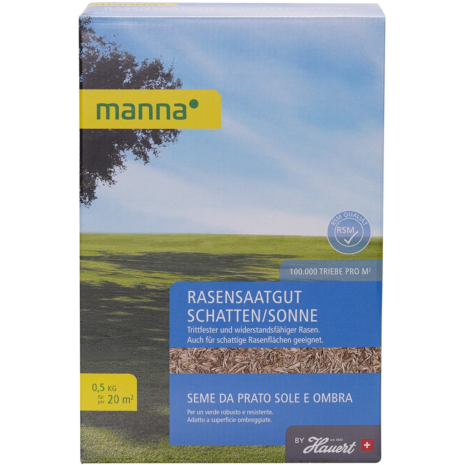 Manna Saat Sonnen- und Schattenrasen 0,5 kg von Manna