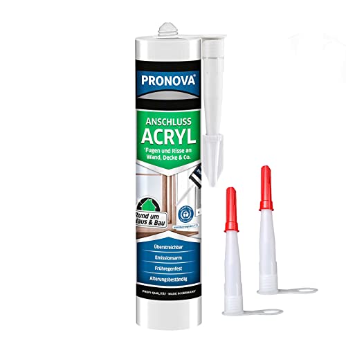 Maler Acryl Schwarz innen & aussen | Dichtstoff 300ml Kartusche | schnell überstreichbar und sehr alterungsbeständig für Anschluss- und Dichtfugen mit geringer Dehnungsbeanspruchung (Schwarz) von Mannibest