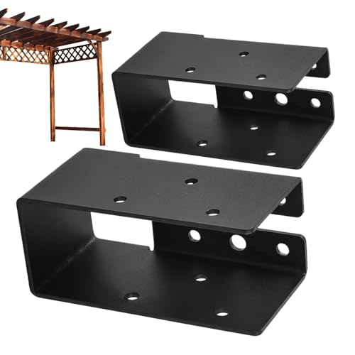 2x4 Halterungen - Versteckte Terrassengeländer Verbinder - Universelle Balkenverbinder 2er Set Für Treppengeländer Pergola Zaunmontage von Manolyee
