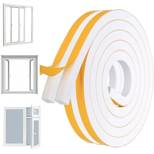 Dichtband - 5m Haustür Dichtungsband | Isolierendes Klebendes Wasserdichtes Schaumstoffband Für Türen Dusche Garage Dichtband - 5m Haustür Dichtungsband | Isolierendes Klebendes Wasserdichtes Schaumstoffband Für Türen Dusche Garage von Manolyee