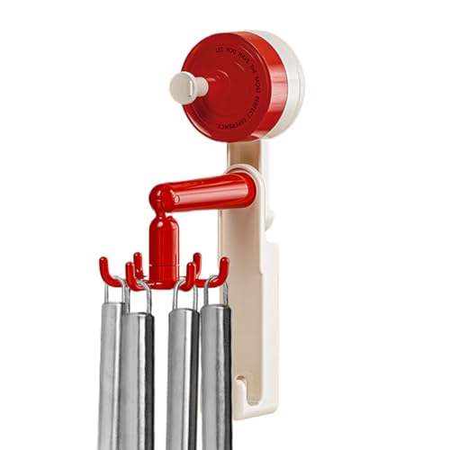 Drehbare Küchenhelfer Aufbewahrung | Wandmontierter Drehbarer Küchenhelfer Organizer - Rostfreie Stabile Organizer Mit 6 Haken Für Löffel, Pfannenwender, Schaumlöffel Und Nudelzange von Manolyee