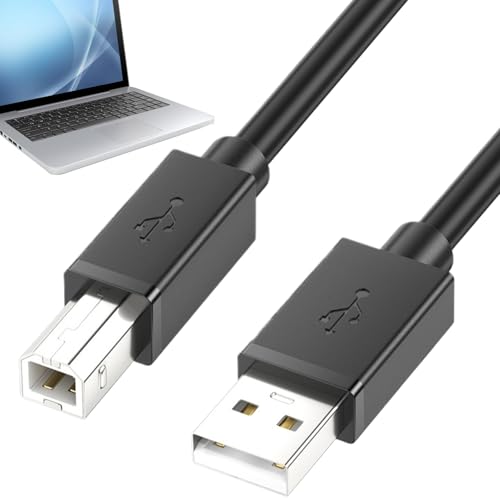 Druckerkabel - USB A Stecker auf B Kabel - 2,1 m Hochgeschwindigkeits stabile männliche Stecker A auf B Schnur für Laptop Monitor Drucker Zubehör von Manolyee