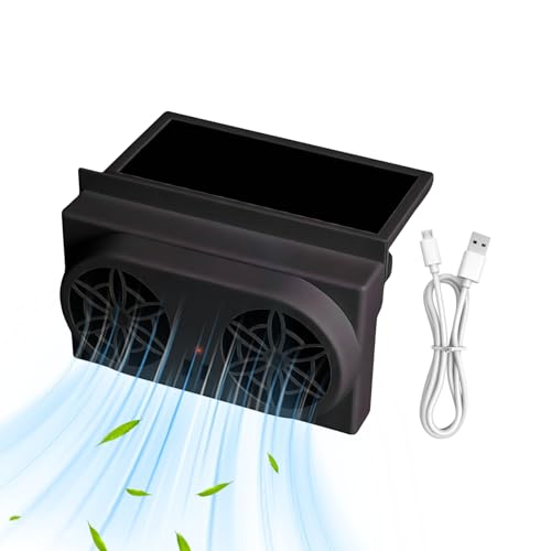 Manolyee Auto Fenster Lüfter | Tragbarer Fenster Auspufflüfter mit Solarenergie | Elektrischer Tragbarer Lüfter Mit Kühlfunktion Für Auto Wohnmobil LKW Outdoor Manolyee Auto Fenster Lüfter | Tragbarer Fenster Auspufflüfter mit Solarenergie | Elektrischer Tragbarer Lüfter Mit Kühlfunktion Für Auto Wohnmobil LKW Outdoor von Manolyee