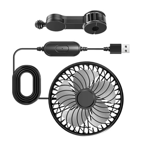 Manolyee Auto Ventilator Für Rücksitz Passagiere,Auto Sitz Kühler Lüfter Mit 3 Geschwindigkeitsstufen - Leiser Fahrzeuglüfter Für Van Auto Lkw Manolyee Auto Ventilator Für Rücksitz Passagiere,Auto Sitz Kühler Lüfter Mit 3 Geschwindigkeitsstufen - Leiser Fahrzeuglüfter Für Van Auto Lkw von Manolyee