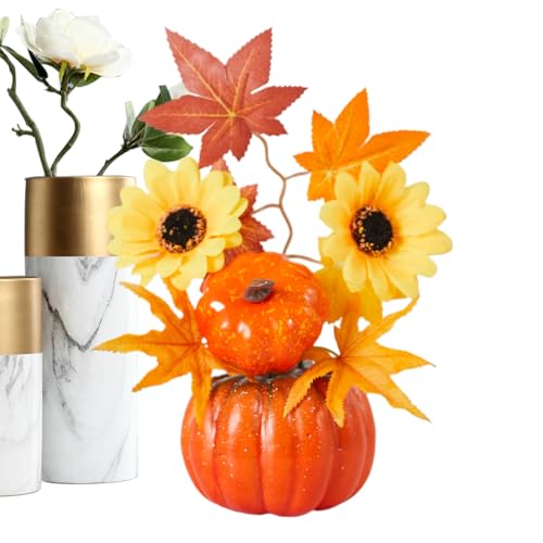 Manolyee Halloween Kürbis Dekoration | Kürbis Herbstdeko Mit Sonnenblumen - Tischdekoration Für Halloween Wohnzimmer Thanksgiving Kaminsims Küche Herbst Manolyee Halloween Kürbis Dekoration | Kürbis Herbstdeko Mit Sonnenblumen - Tischdekoration Für Halloween Wohnzimmer Thanksgiving Kaminsims Küche Herbst von Manolyee