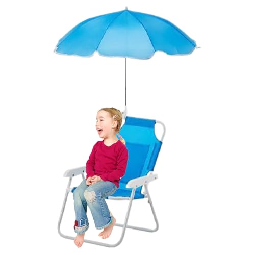 Manolyee Kinder Strandklappstuhl - Strandliegestuhl mit Sonnenschutz | Rutschfester Liegesitz Für Ausflug Garten Terrasse Pool Picknick von Manolyee