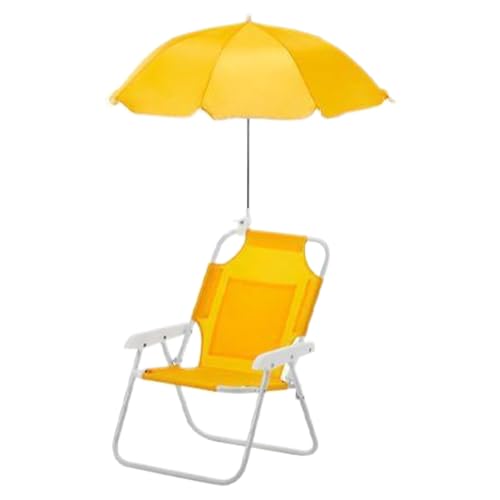 Manolyee Strandstuhl für Kinder,Klappbarer Liegestuhl Mit Sonnenschirm | Tragfaehige Liegefunktion Fuer Reisen Picknick Garten Pool von Manolyee
