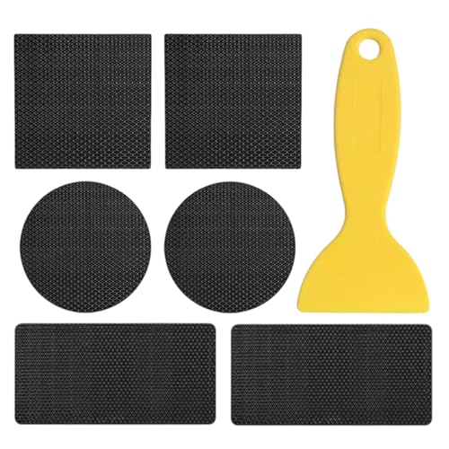 Manolyee Trampolin Reparatur Patch Set - 6 Stück Reparaturset Für Sprungtuch Netze - 3 Formen Selbstklebende Patches mit Schaber für Garten Kinder Manolyee Trampolin Reparatur Patch Set - 6 Stück Reparaturset Für Sprungtuch Netze - 3 Formen Selbstklebende Patches mit Schaber für Garten Kinder von Manolyee