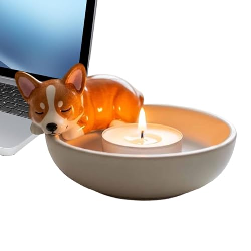 Teelichthalter | Dekorative Kerzenständer - Dekorative Schale Mit Hund Design Für Wohnung Küche Kamin Halloween Feiertage Party Teelichthalter | Dekorative Kerzenständer - Dekorative Schale Mit Hund Design Für Wohnung Küche Kamin Halloween Feiertage Party von Manolyee
