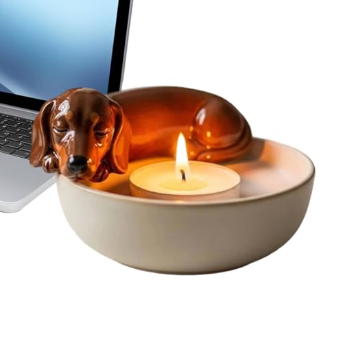 Teelichthalter - Teelichtbehälter | Dekorative Schale Mit Hund Design Für Wohnung Küche Kamin Halloween Feiertage Party Teelichthalter - Teelichtbehälter | Dekorative Schale Mit Hund Design Für Wohnung Küche Kamin Halloween Feiertage Party von Manolyee