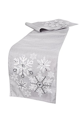 Manor Luxe Tischläufer mit Schnee, 33 x 183 cm, 33 x 183 cm von Manor Luxe