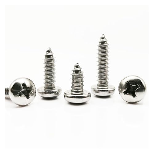 10/50 Stück M1 M1.2 M1.4 M1.7 M2 M3 M4 M5 M6 Mini Kleine 304 Edelstahl Kreuz Pan Rundkopf Selbstschneidende Holzschraube(16mm,M3.5 50pcs) von Manoud
