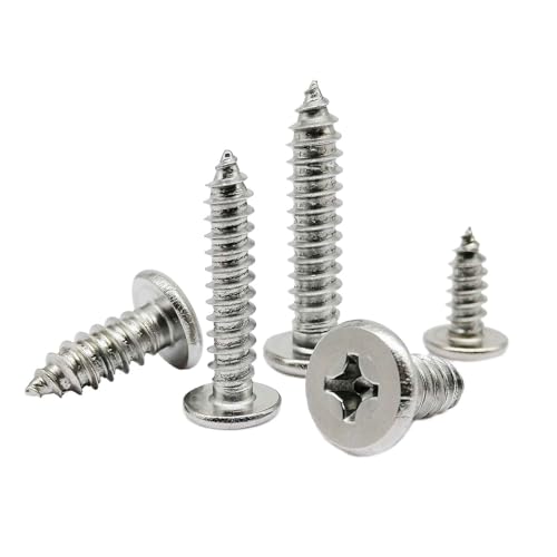 10/50 Stück M2 M2.5 M3 M4 M5 M6 304 Edelstahl ultradünnes Kreuz ultradünner niedriger flacher Waferkopf selbstschneidende Holzschraube(30mm,50pcs M2) von Manoud